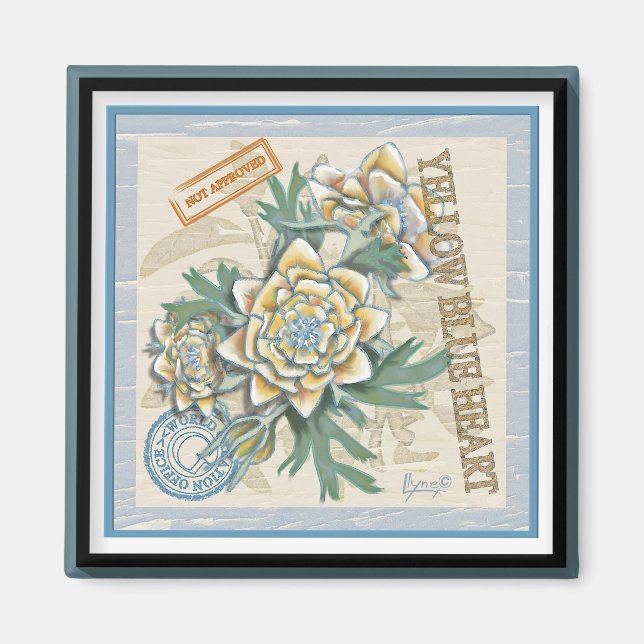 G Creation Office yellow flower Magnet (Front)