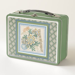 G Creation Office yellow flower Metal Lunch Box