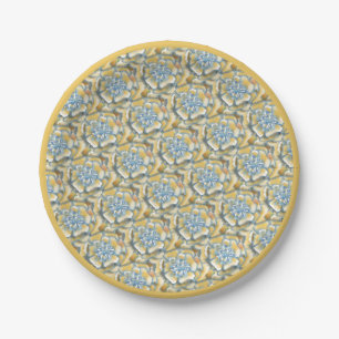 G Creation Office yellow flower Paper Plate