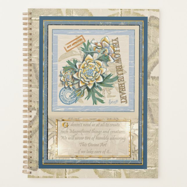 G Creation Office yellow flower Planner (Front)