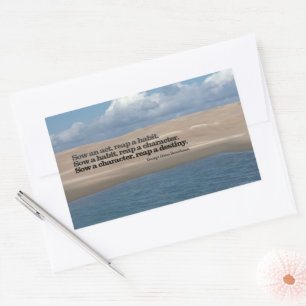 G. D. Boardman Inspirational Quote "Sow an act" Rectangular Sticker