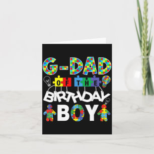 G Dad of The Bday Boy Autism Awareness Puzzle ece Card