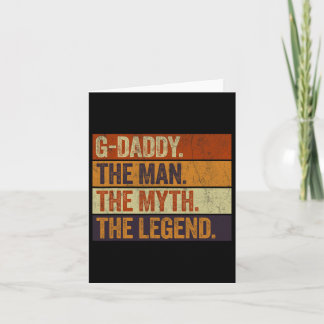 G-daddy The Man The Myth The Legend Funny Retro Fa Card