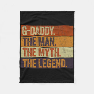 G-daddy The Man The Myth The Legend Funny Retro Fa Fleece Blanket
