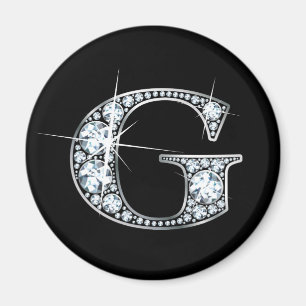 "G" Diamond Bling Magnet