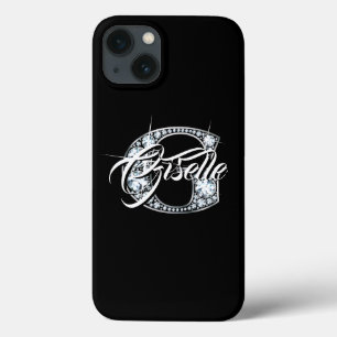 G Faux Diamond Bling Monogram iPhone 13 Case
