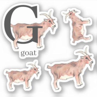 G for Goat Stickers