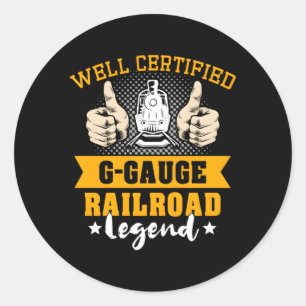 G-Gauge Railroad Large Scale Model Trains Classic Round Sticker