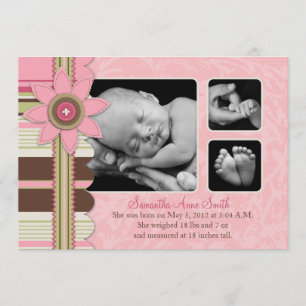 G Girl Announcement Card L