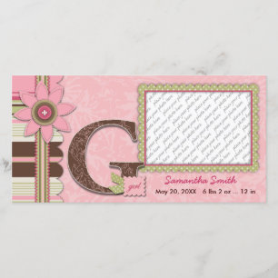 G Girl Baby Announcement