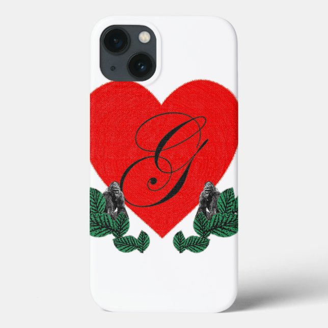G in a heart ( customisable) Case-Mate iPhone case (Back)
