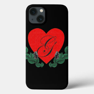 G in a heart ( customisable) iPhone 13 case