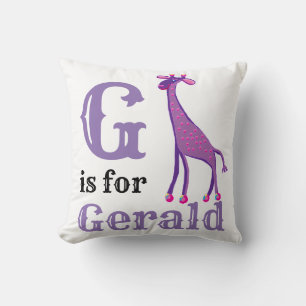 G is for Gerald baby boy  Cushion