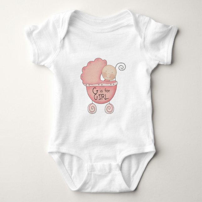 G Is For Girl Baby Carriage Bodysuit (Front)