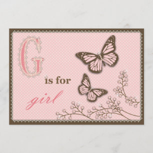 G is for Girl Invitation Card
