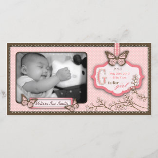 G is for Girl Photo Card