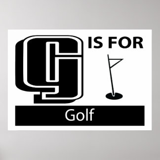 G Is For Golf Poster