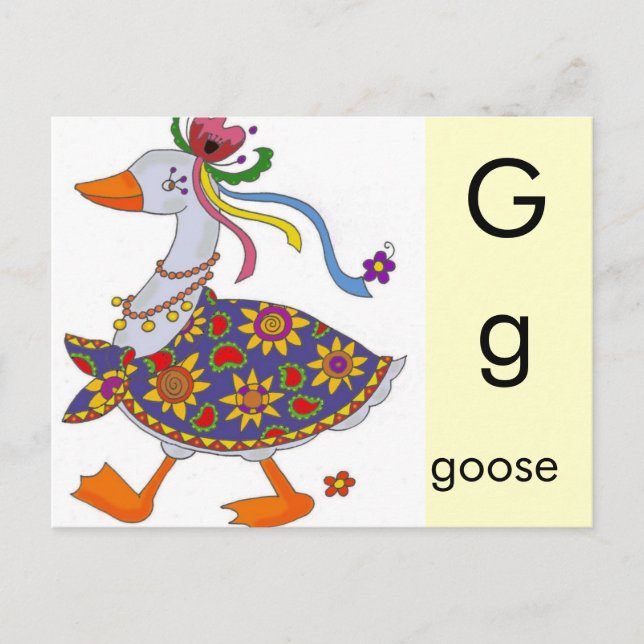 G is for Goose Postcard (Front)