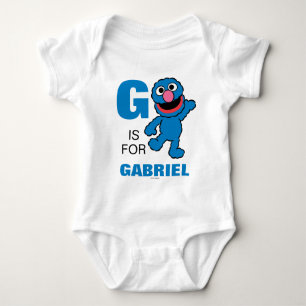 G is for Grover Add Your Name Baby Bodysuit