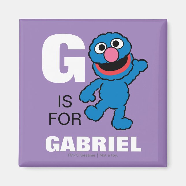 G is for Grover | Add Your Name Magnet (Front)