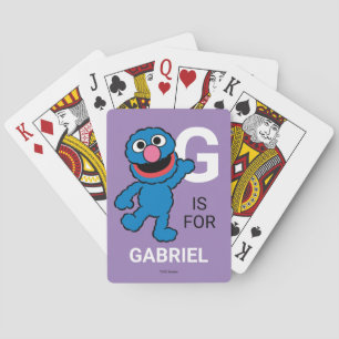 G is for Grover   Add Your Name Playing Cards