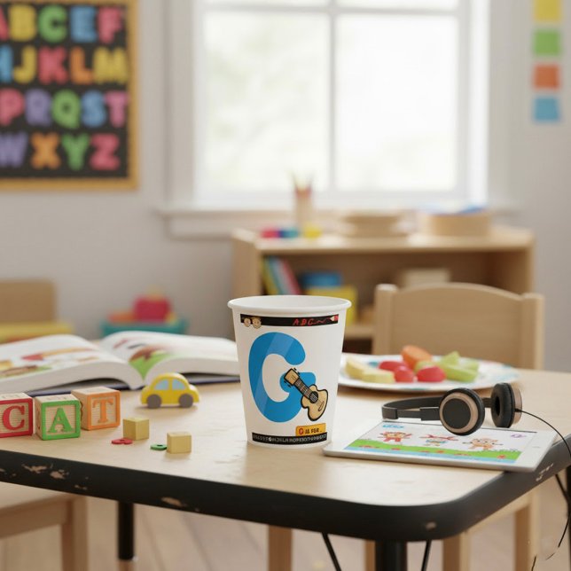 G Is For Guitar Paper Cups (Creator Uploaded)