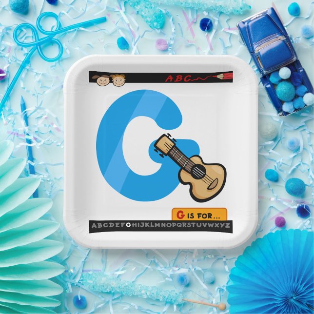 G Is For Guitar Paper Plate (Creator Uploaded)