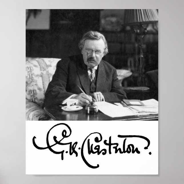 G. K. Chesterton at Work Poster (Front)