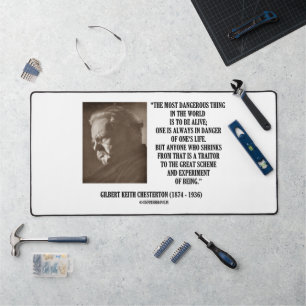 G.K. Chesterton Great Scheme Experiment Of Being Desk Mat