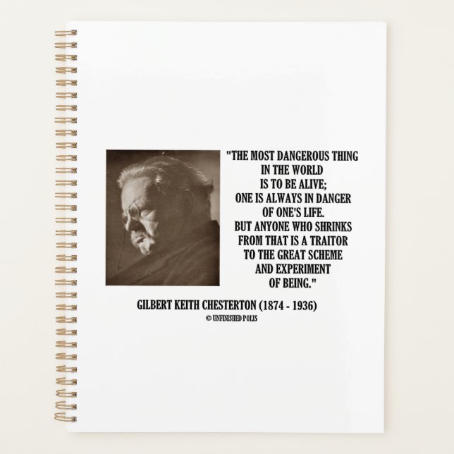 G.K. Chesterton Great Scheme Experiment Of Being Planner (Front)