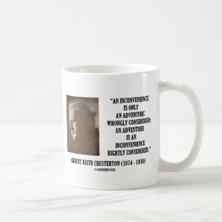 G.K. Chesterton Inconvenience Adventure Considered Coffee Mug