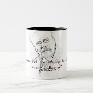 G. K. Chesterton on Silence Two-Tone Coffee Mug