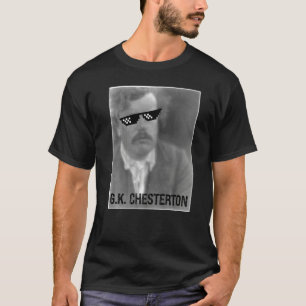 G K Chesterton Picture Deal With It Glasses Pixela T-Shirt