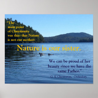 G. K. Chesterton quote about nature- poster