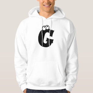 G, letter with eyeballs hoodie