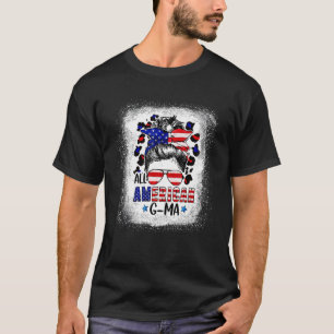 G Ma All American Bleached Leopard Patriotic July T-Shirt