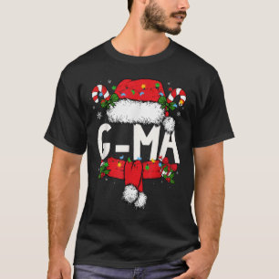 G-ma Christmas Pajama Santa Claus Family Matching T-Shirt