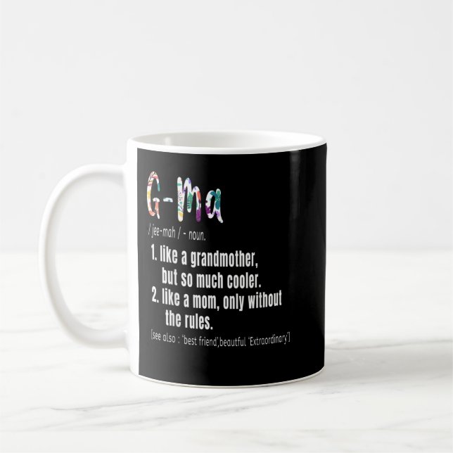 G-Ma Definition Mother's Day & Birthday gift Grand Coffee Mug (Left)