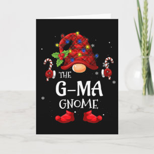 G-ma Gnome Matching Christmas Pjs For Family  Card