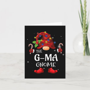 G-ma Gnome Matching Christmas Pjs For Family Card