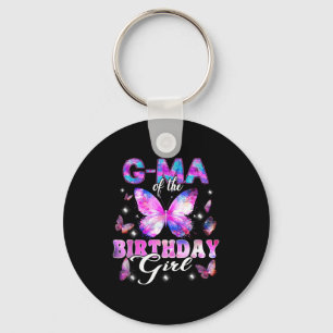 G ma of the birthday girl butterfly family key ring