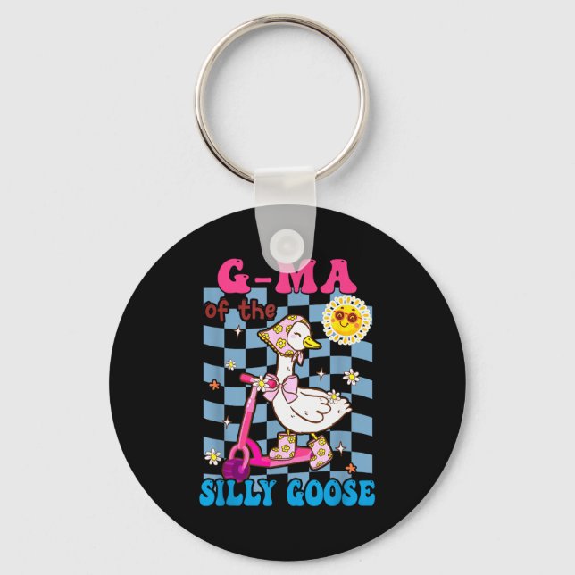 G Ma Of The Silly Goose First Birthday Family Matc Key Ring (Front)
