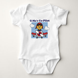 G-Ma's Co-Pilot - Cute Aeroplane Baby Bodysuit