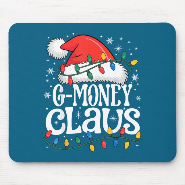 G-money Claus Funny Xmas Christmas Grandma Holiday Mouse Pad (Front)
