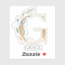 G Monogram Floral Personalised