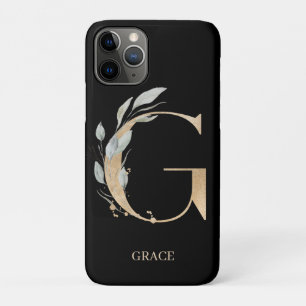 G Monogram Floral Personalised iPhone 11 Pro Case