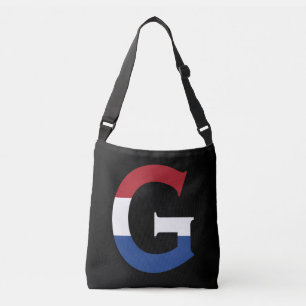 G Monogram overlaid on NLD Flag on bk cbbcn Crossbody Bag