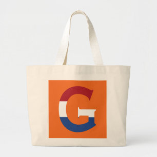 G Monogram overlaid on NLD Flag on or jtcnt Large Tote Bag