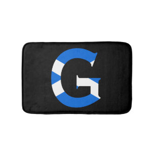 G Monogram overlaid on Scottish Flag bmcnt Bath Mat