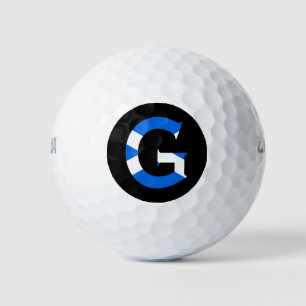 G Monogram overlaid on Scottish Flag wu gbt Golf Balls